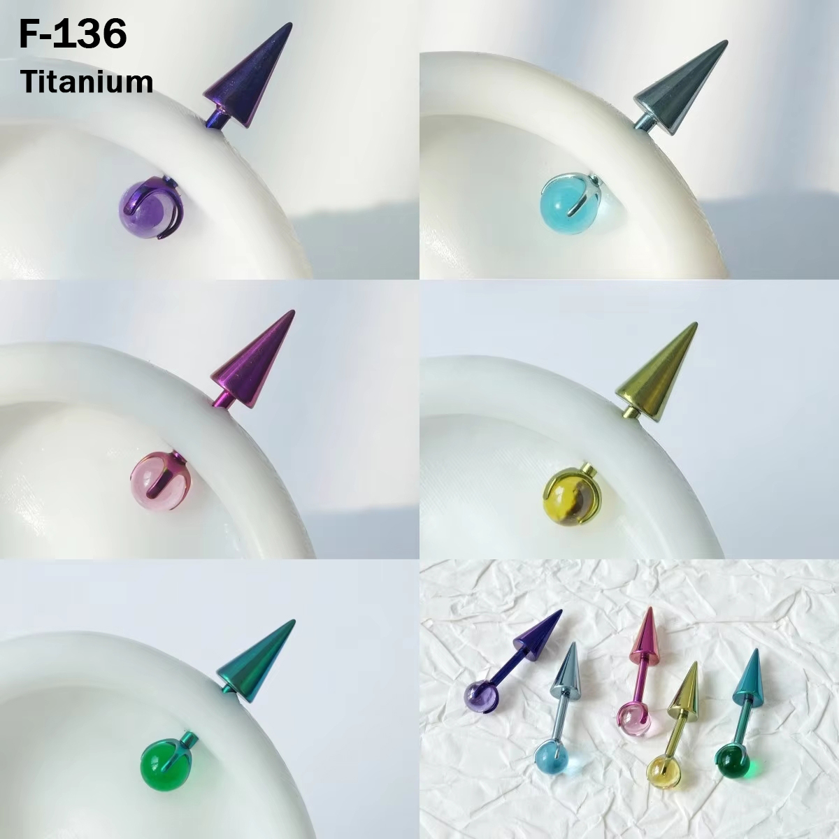 Street Fashion Earrings - ต่างหูสไตล์ INS ดีไซน์เก๋ไก๋ รูปทรงสองด้าน ประดับคริสตัลทรงกลม วัสดุไทเทเนียมอัลลอยด์