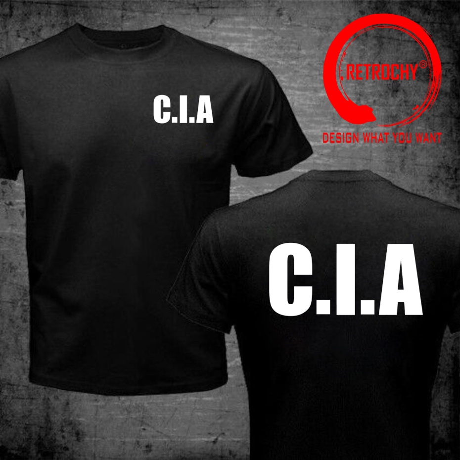 Street Fashion Usa - การออกแบบที่ตลกขบขัน USA CIA US C.I.A เสื้อผู้ชายแฟชั่นอินเทรนด์เสื้อผ้าลำลองสไตล์เสื้อยืดเสื้อยืดเสื้อยืดผู้ชาย