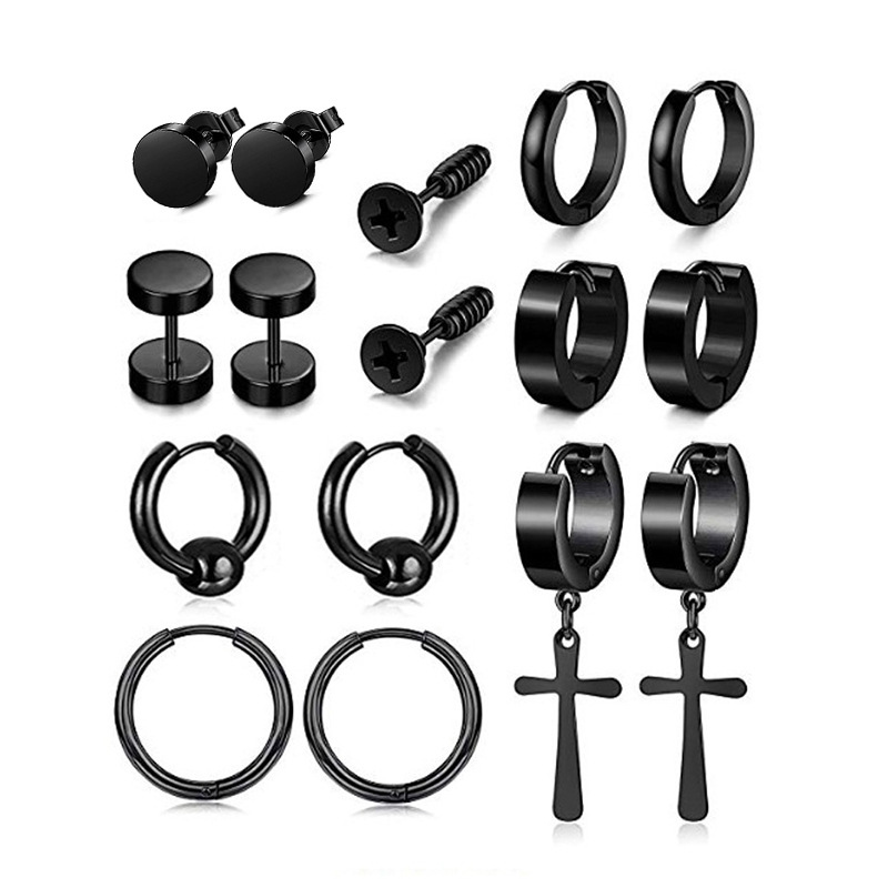 ต่างหูสแตนเลสไทเทเนียมสไตล์พัง - Street Fashion Earrings บทวิจารณ์และราคา