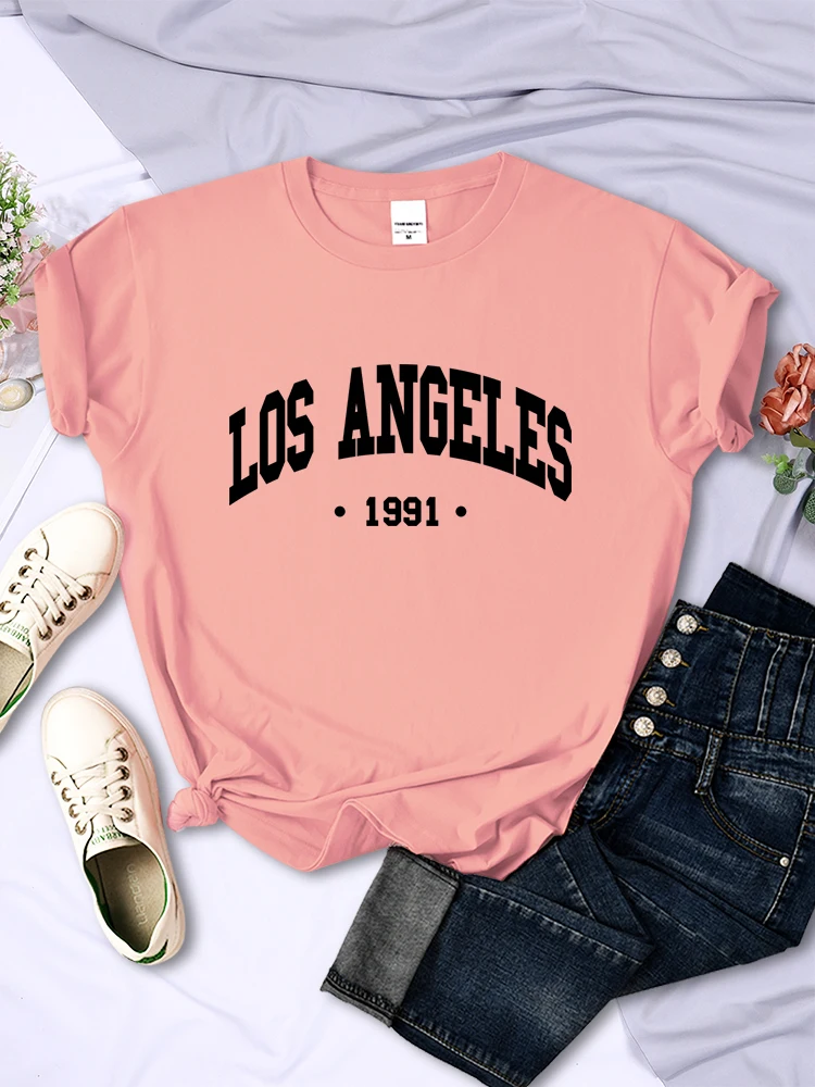 Los Angels 1991เสื้อยืดผู้หญิง - Street Fashion Usa บทวิจารณ์และราคา