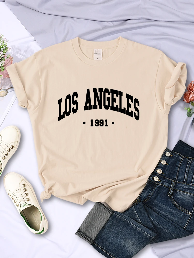 Los Angels 1991เสื้อยืดผู้หญิง - Street Fashion Usa บทวิจารณ์และราคา