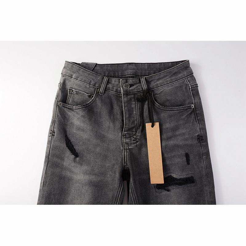 กางเกงยีนส์ผู้ชายทรงสกินนี่สีเ - Distressed Jean Rip บทวิจารณ์และราคา
