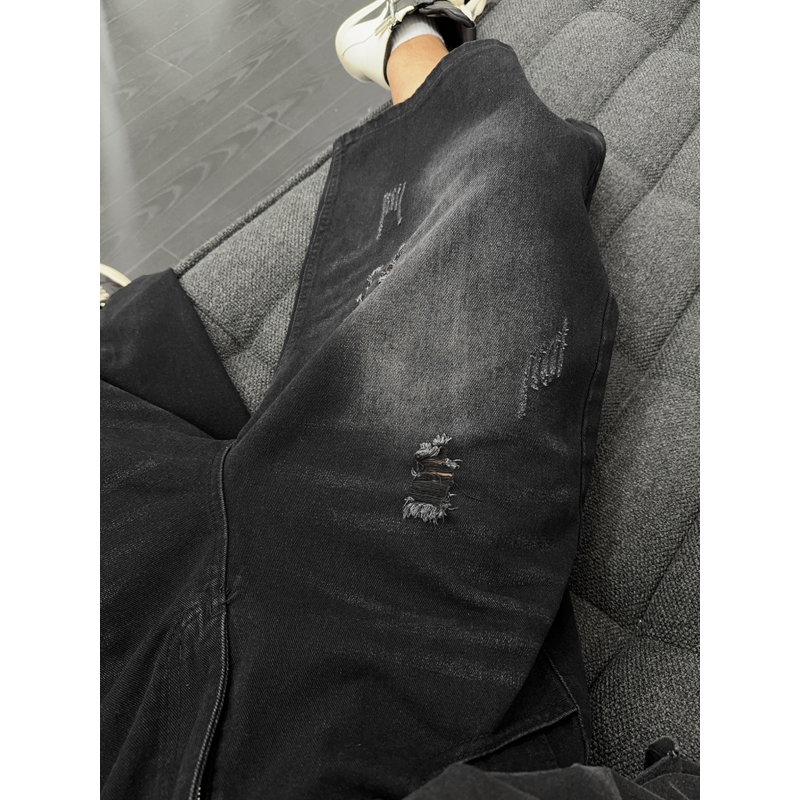กางเกงยีนส์ขาสั้นทรงตรงสไตล์อเ - Distressed Jean Rip บทวิจารณ์และราคา