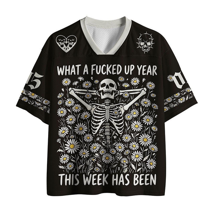 เสื้อเจอร์ซีย์ตาข่ายคอวีลายพิม - Street Fashion Jersey บทวิจารณ์และราคา