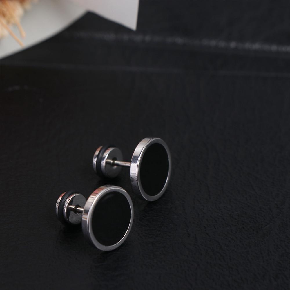 ต่างหูแบบเกาหลีทรงกลมสีดำ ต่าง - Street Fashion Earrings บทวิจารณ์และราคา