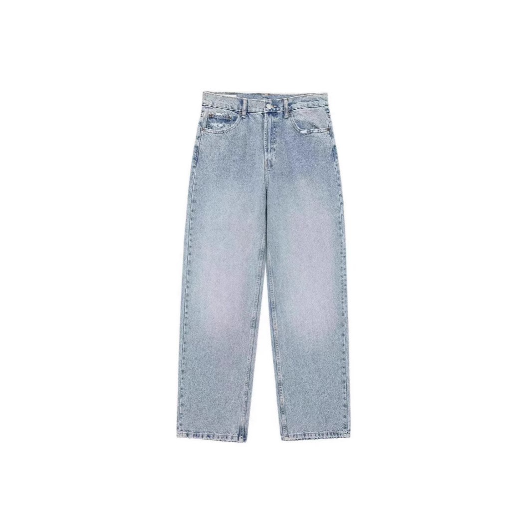 กางเกงยีนส์เดนิมทรงหลวมเอวกลาง - Distressed Jean Rip บทวิจารณ์และราคา