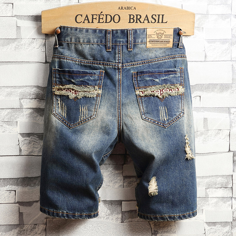 กางเกงยีนส์ขาสั้นสไตล์ฮิปฮอปขา - Distressed Jean Rip บทวิจารณ์และราคา
