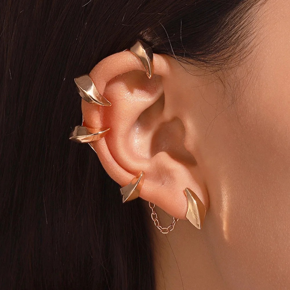 คลิปหนีบหูรูปฟันปีศาจสีดำ, ต่า - Street Fashion Earrings บทวิจารณ์และราคา