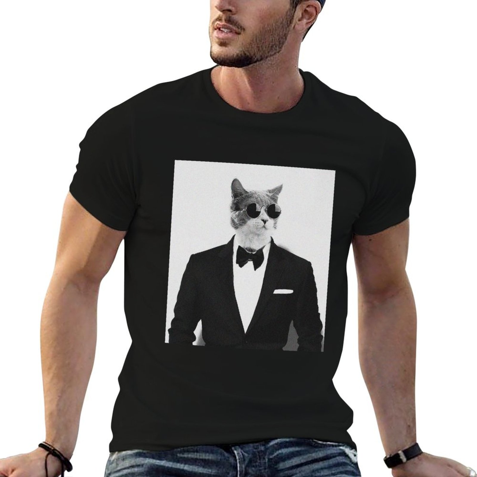 แมวในชุดสูท : เสื้อยืดพิมพ์ลาย - Street Fashion Quotes บทวิจารณ์และราคา