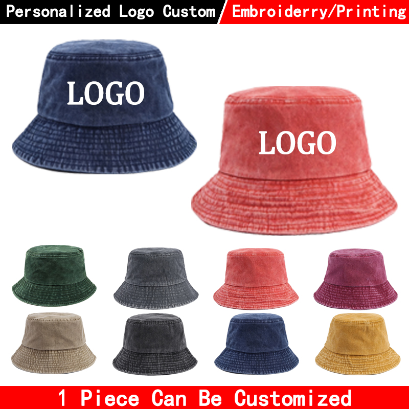 หมวกบักเก็ตยีนส์โลโก้สั่งทำพิเ - Baseball Cap Fitted บทวิจารณ์และราคา
