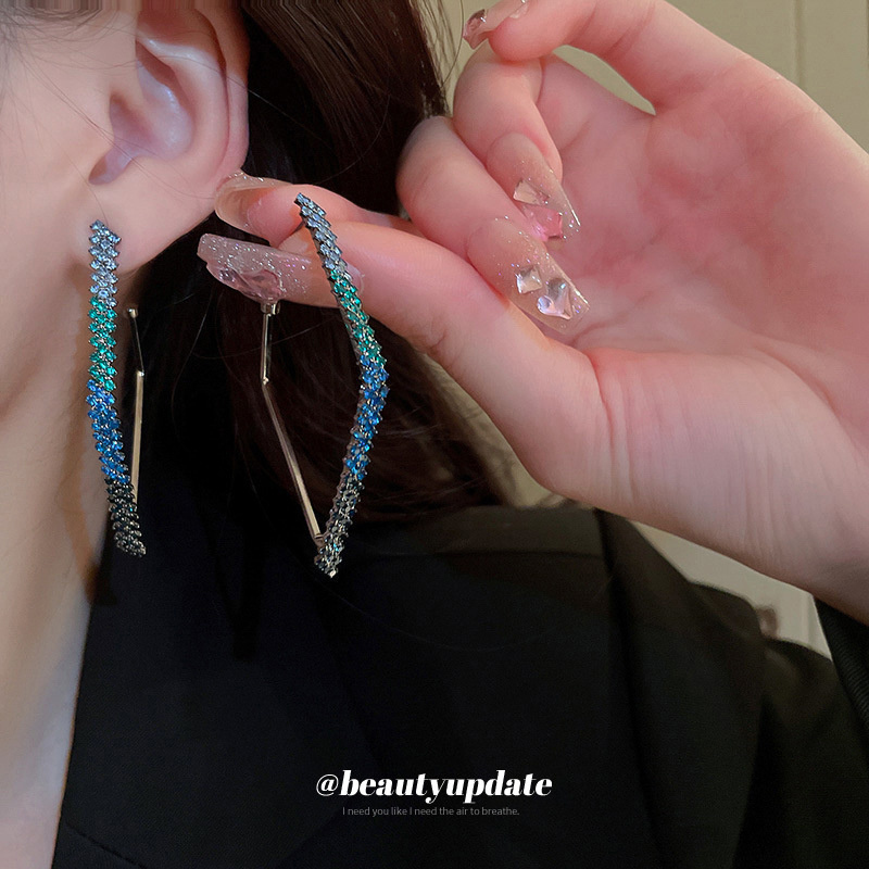 ต่างหูรูปดาวทรงกลมสามเหลี่ยมสไ - Street Fashion Earrings บทวิจารณ์และราคา