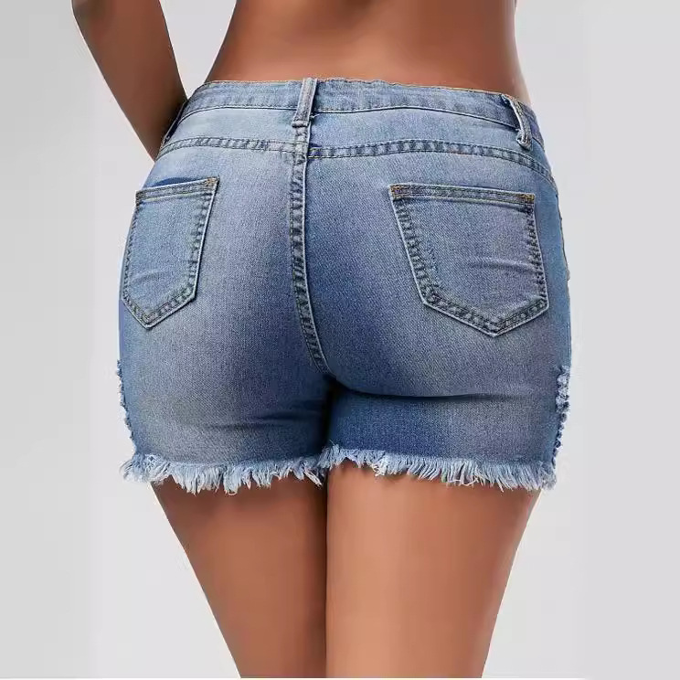 กางเกงยีนส์ขาสั้นผู้หญิง เอวสู - Distressed Jean Rip บทวิจารณ์และราคา