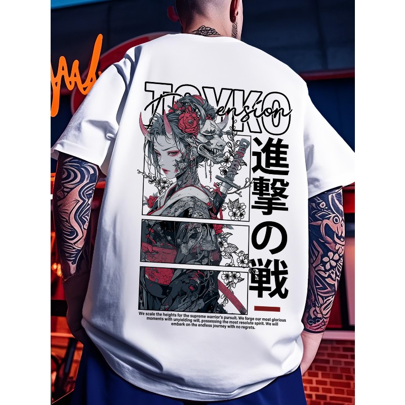 เสื้อยืดลำลองผู้ชายสไตล์สตรีท  - Japanese Street Fashion Female บทวิจารณ์และราคา