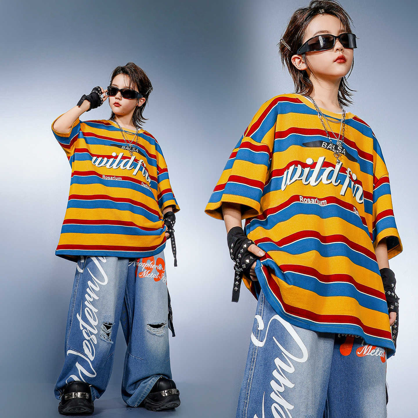 เสื้อยืดลายทางสีเหลืองสไตล์ฮิป - Distressed Jean Rip บทวิจารณ์และราคา