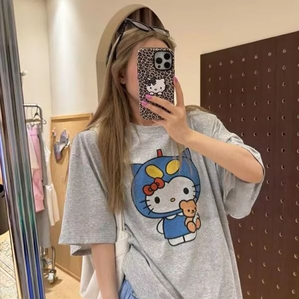 เสื้อยืดแขนสั้นพิมพ์ลายเฮลโล ค - Street Fashion Jersey บทวิจารณ์และราคา